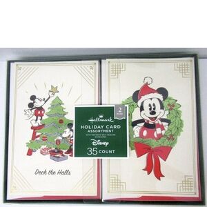 Hallmark Disney Holiday Card Set - Green and Red